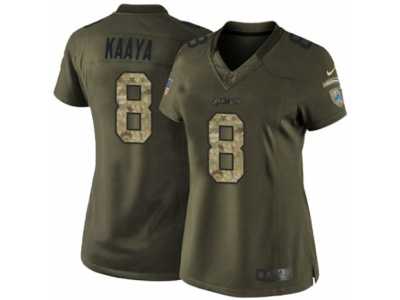 Women's Nike Detroit Lions #8 Brad Kaaya Limited Green Salute to Service NFL Jersey