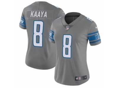 Women's Nike Detroit Lions #8 Brad Kaaya Limited Steel Rush NFL Jersey