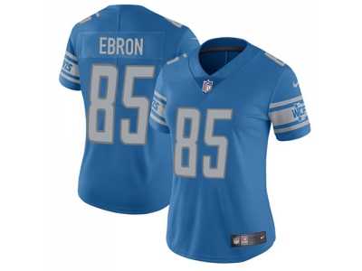 Women's Nike Detroit Lions #85 Eric Ebron Light Blue Team Color Stitched NFL Limited Jersey