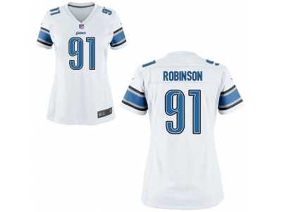 Women's Nike Detroit Lions #91 A'Shawn Robinson White NFL Jersey