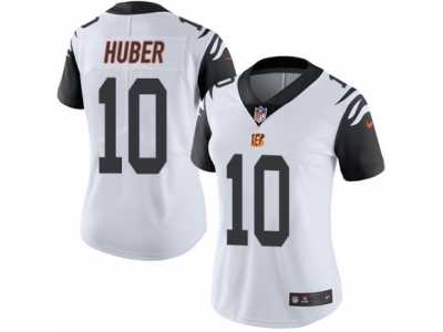 Women's Nike Cincinnati Bengals #10 Kevin Huber Limited White Rush NFL Jersey