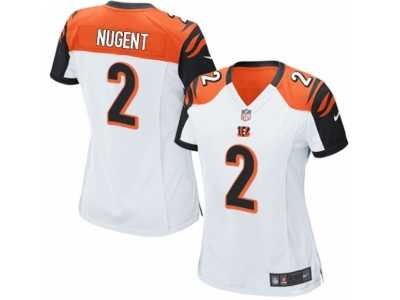 Women's Nike Cincinnati Bengals #2 Mike Nugent Game White NFL Jersey
