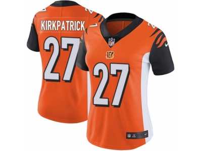 Women's Nike Cincinnati Bengals #27 Dre Kirkpatrick Vapor Untouchable Limited Orange Alternate NFL Jersey