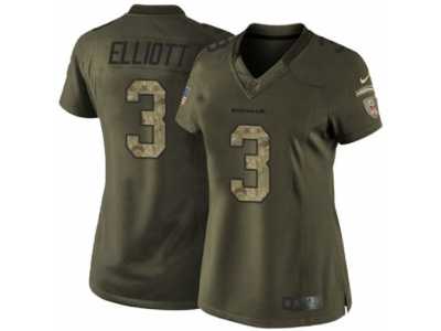 Women's Nike Cincinnati Bengals #3 Jake Elliott Limited Green Salute to Service NFL Jersey