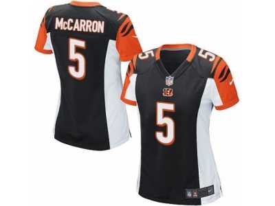 Women's Nike Cincinnati Bengals #5 AJ McCarron Game Black Team Color NFL Jersey