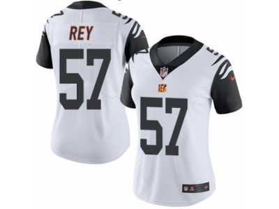 Women's Nike Cincinnati Bengals #57 Vincent Rey Limited White Rush NFL Jersey