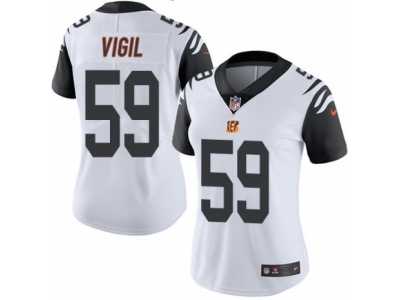 Women's Nike Cincinnati Bengals #59 Nick Vigil Limited White Rush NFL Jersey