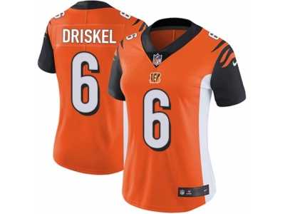 Women's Nike Cincinnati Bengals #6 Jeff Driskel Vapor Untouchable Limited Orange Alternate NFL Jersey
