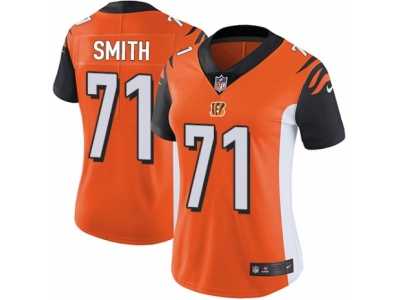 Women's Nike Cincinnati Bengals #71 Andre Smith Vapor Untouchable Limited Orange Alternate NFL Jersey
