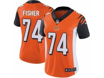 Women's Nike Cincinnati Bengals #74 Jake Fisher Vapor Untouchable Limited Orange Alternate NFL Jersey