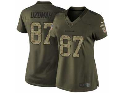 Women's Nike Cincinnati Bengals #87 C.J. Uzomah Limited Green Salute to Service NFL Jersey