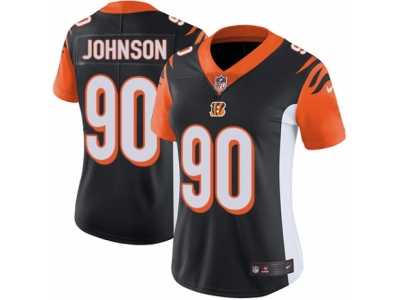 Women's Nike Cincinnati Bengals #90 Michael Johnson Vapor Untouchable Limited Black Team Color NFL Jersey