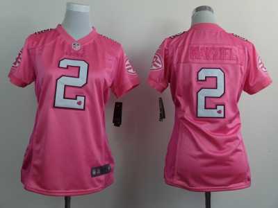 Nike women Cleveland Browns #2 Johnny Manziel pink jerseys