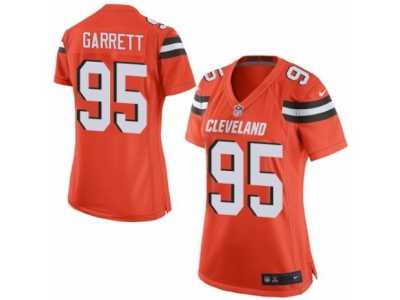 Women's Browns #95 Myles Garrett Orange Alternate Stitched NFL New Elite Jersey