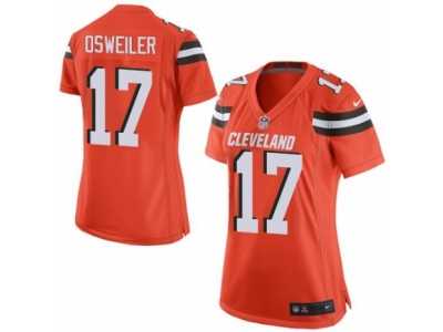 Women's Nike Cleveland Browns #17 Brock Osweiler Limited Orange Alternate NFL Jersey