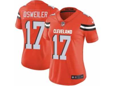 Women's Nike Cleveland Browns #17 Brock Osweiler Vapor Untouchable Limited Orange Alternate NFL Jersey