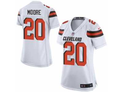 Women's Nike Cleveland Browns #20 Rahim Moore Limited White NFL Jersey