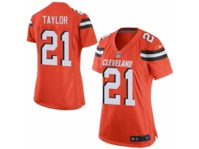 Women's Nike Cleveland Browns #21 Jamar Taylor Game Orange Alternate NFL Jersey