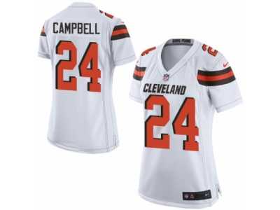 Women's Nike Cleveland Browns #24 Ibraheim Campbell Limited White NFL Jersey