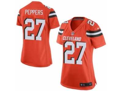 Women's Nike Cleveland Browns #27 Jabrill Peppers Limited Orange Alternate NFL Jersey