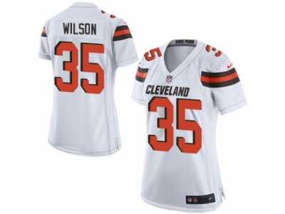 Women's Nike Cleveland Browns #35 Howard Wilson Limited White NFL Jersey