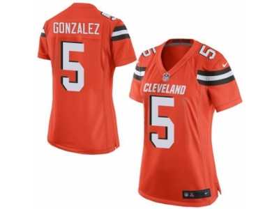 Women's Nike Cleveland Browns #5 Zane Gonzalez Limited Orange Alternate NFL Jersey
