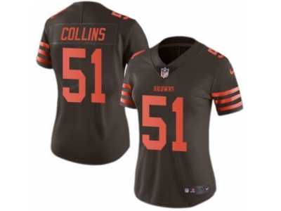 Women's Nike Cleveland Browns #51 Jamie Collins Limited Brown Rush NFL Jersey