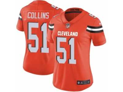Women's Nike Cleveland Browns #51 Jamie Collins Vapor Untouchable Limited Orange Alternate NFL Jersey