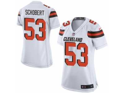 Women's Nike Cleveland Browns #53 Joe Schobert Limited White NFL Jersey