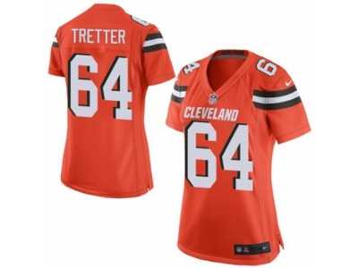 Women's Nike Cleveland Browns #64 JC Tretter Limited Orange Alternate NFL Jersey