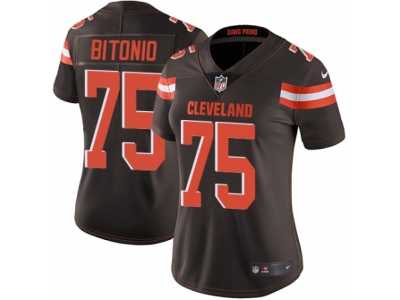 Women's Nike Cleveland Browns #75 Joel Bitonio Vapor Untouchable Limited Brown Team Color NFL Jersey