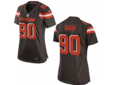 Women's Nike Cleveland Browns #90 Emmanuel Ogbah Brown Team Color NFL Jersey