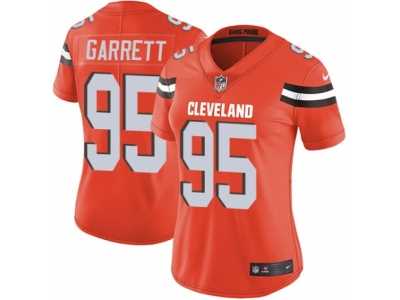 Women's Nike Cleveland Browns #95 Myles Garrett Vapor Untouchable Limited Orange Alternate NFL Jersey