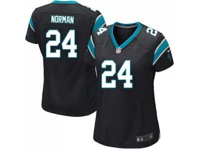 Women Nike Carolina Panthers #24 Josh Norman Black Jerseys