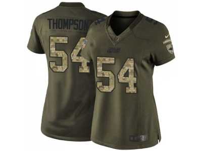 Women Nike Carolina Panthers #54 Shaq Thompson Green Salute to Service Jerseys