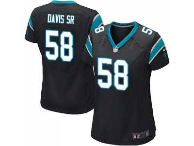 Women Nike Carolina Panthers #58 Thomas Davis Sr black Jersey
