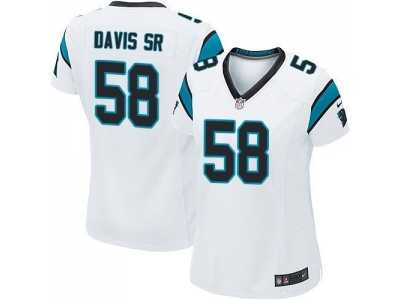 Women Nike Carolina Panthers #58 Thomas Davis Sr white Jersey