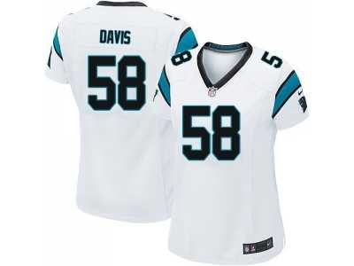 Women Nike Carolina Panthers #58 Thomas Davis white jerseys