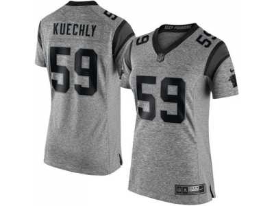 Women Nike Carolina Panthers #59 Luke Kuechly Gray Stitched Gridiron