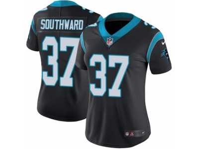 Women's Nike Carolina Panthers #37 Dezmen Southward Black Team Color Vapor Untouchable Limited Player NFL Jersey