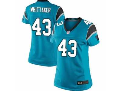Women's Nike Carolina Panthers #43 Fozzy Whittaker Limited Blue Alternate NFL Jersey