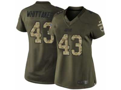 Women's Nike Carolina Panthers #43 Fozzy Whittaker Limited Green Salute to Service NFL Jersey