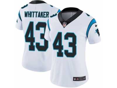 Women's Nike Carolina Panthers #43 Fozzy Whittaker Vapor Untouchable Limited White NFL Jersey