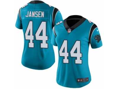 Women's Nike Carolina Panthers #44 J.J. Jansen Limited Blue Rush NFL Jersey