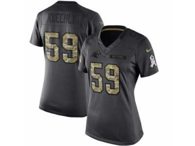 Women\'s Nike Carolina Panthers #59 Luke Kuechly Limited Black 2016 Salute to Service NFL Jersey