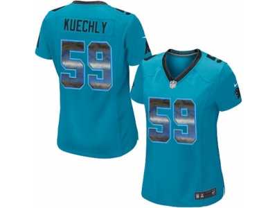 Women's Nike Carolina Panthers #59 Luke Kuechly Limited Blue Strobe NFL Jersey
