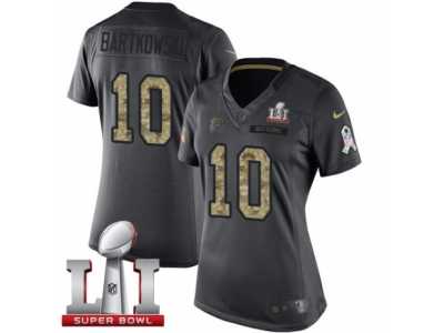 Women's Nike Atlanta Falcons #10 Steve Bartkowski Limited Black 2016 Salute to Service Super Bowl LI 51 NFL Jersey