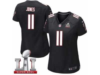 Women's Nike Atlanta Falcons #11 Julio Jones Limited Black Alternate Super Bowl LI 51 NFL Jersey