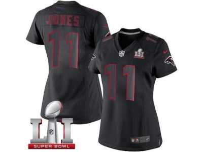 Women's Nike Atlanta Falcons #11 Julio Jones Limited Black Impact Super Bowl LI 51 NFL Jersey