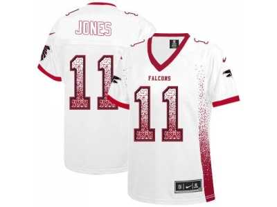 Women's Nike Atlanta Falcons #11 Julio Jones White Stitched NFL Elite Drift Fashion Jersey
